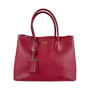 Prada Vitello Daino Tote red calf leather